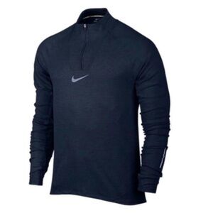 Nike Aeroreact 1/4 zip performance running top Men’s S dark gray dry fit